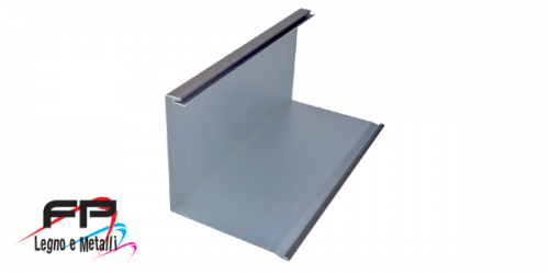 Profilo alto da 90° per cassonetto in alluminio, in barre da 6,00 ml